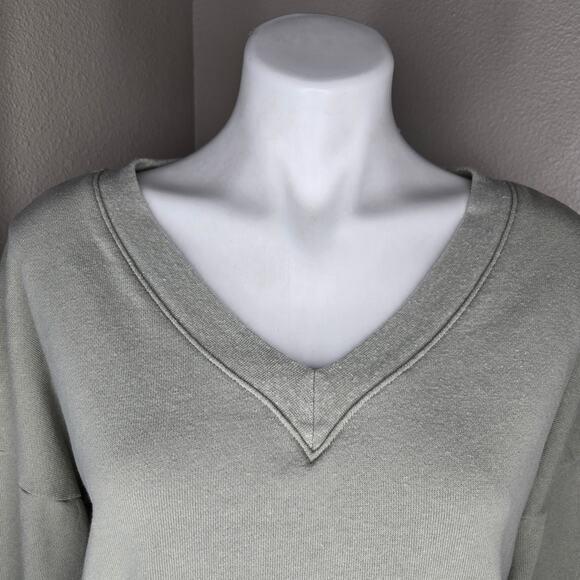 MADEWELL Hemp-Cotton V-Neck Sweatshirt Forgotten Landscape Size Small - Picture 12 of 16